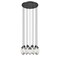 Z-Lite Arden Chandelier, 11-Light, 24 In.W x 12 In.H, Matte Black/Clear 651P-11R-MB - alternate 5